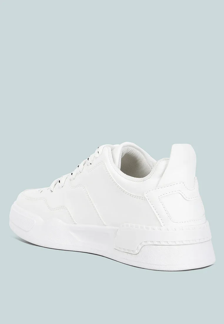 Panelling Detail Flatform Sneakers