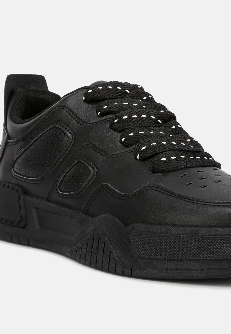 Panelling Detail Flatform Sneakers