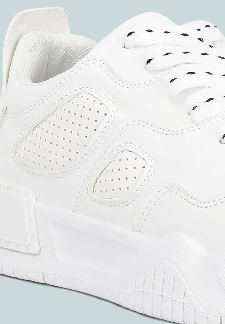 Panelling Detail Flatform Sneakers