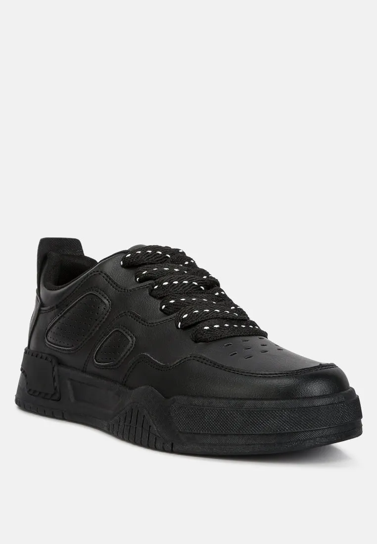 Panelling Detail Flatform Sneakers