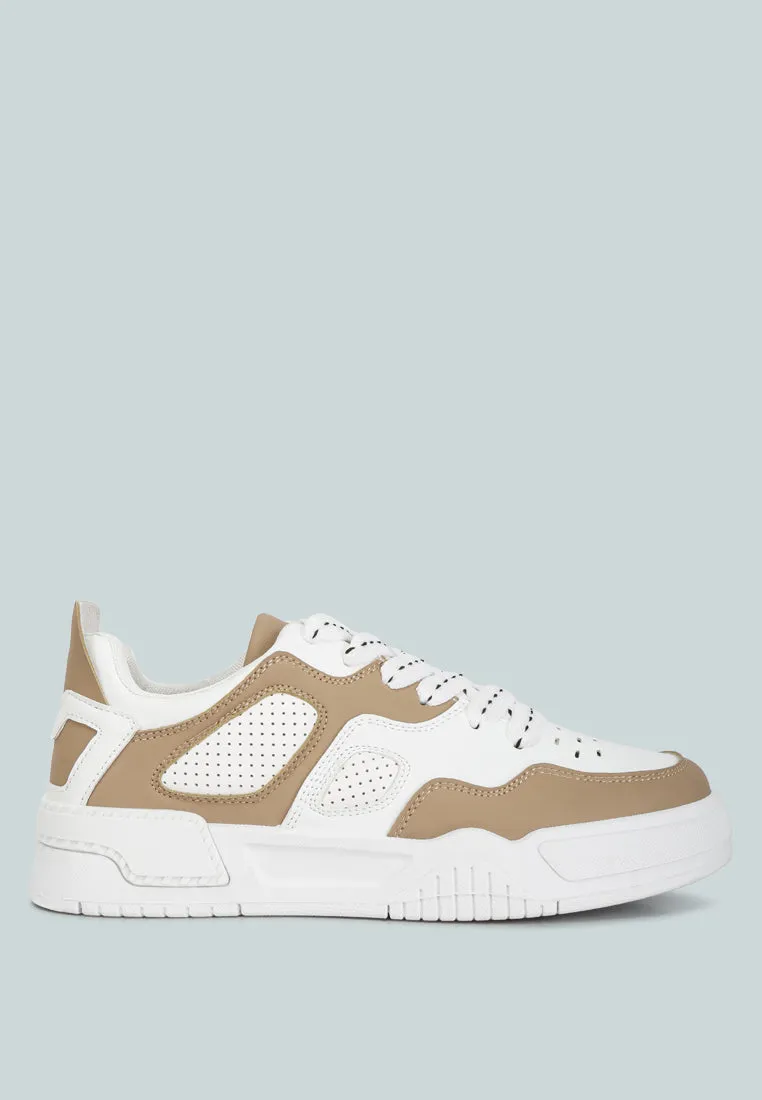 Panelling Detail Flatform Sneakers
