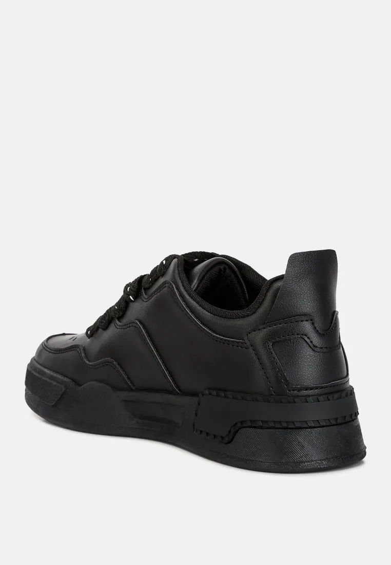 Panelling Detail Flatform Sneakers