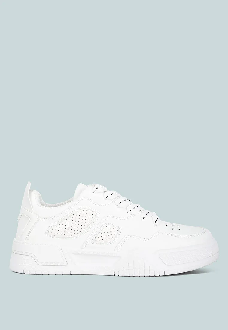 Panelling Detail Flatform Sneakers
