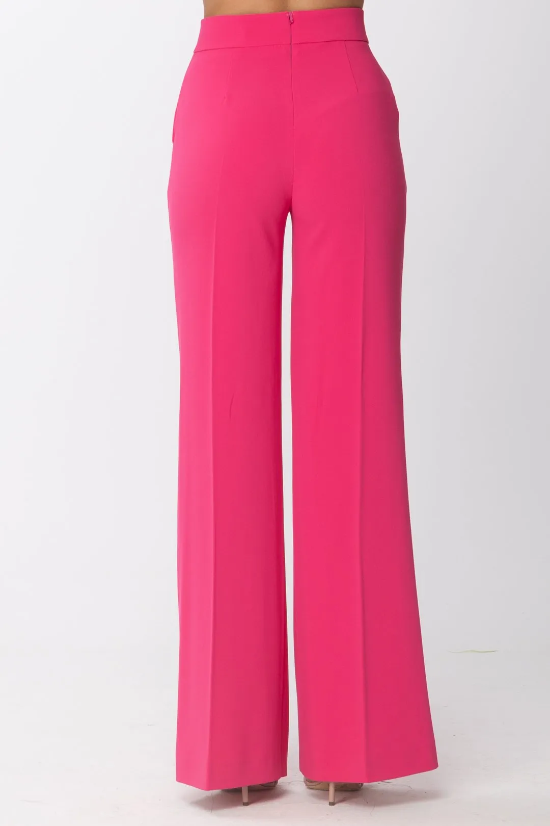 Pantaloni Palazzo con Bottoni