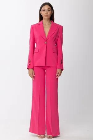 Pantaloni Palazzo con Bottoni
