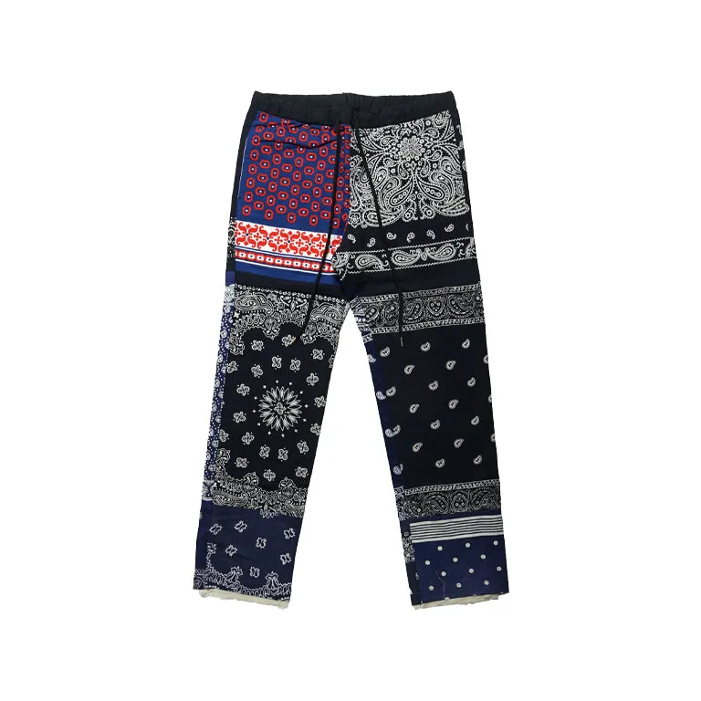 PATCHWORK BANDANA TROUSERS NAVY