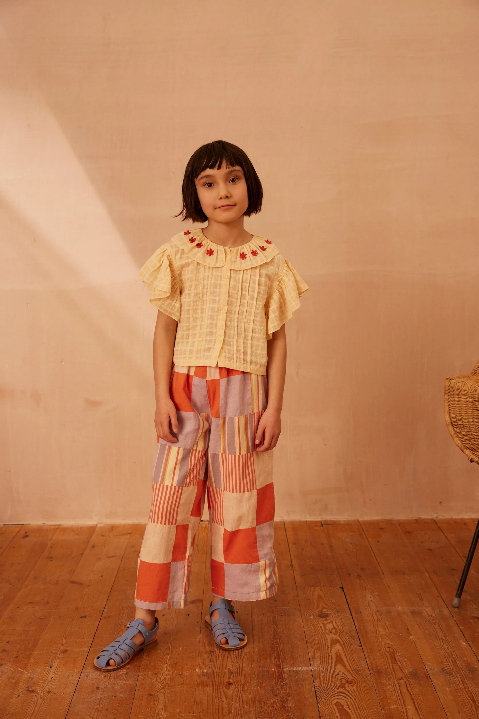 Patchwork Checkerboard Molly Trousers - Solid Stripe Mix (EXCLUSIVE)