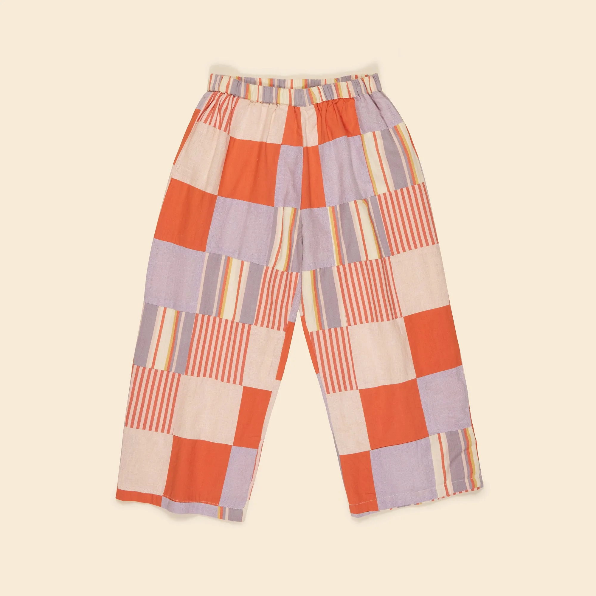 Patchwork Checkerboard Molly Trousers - Solid Stripe Mix (EXCLUSIVE)