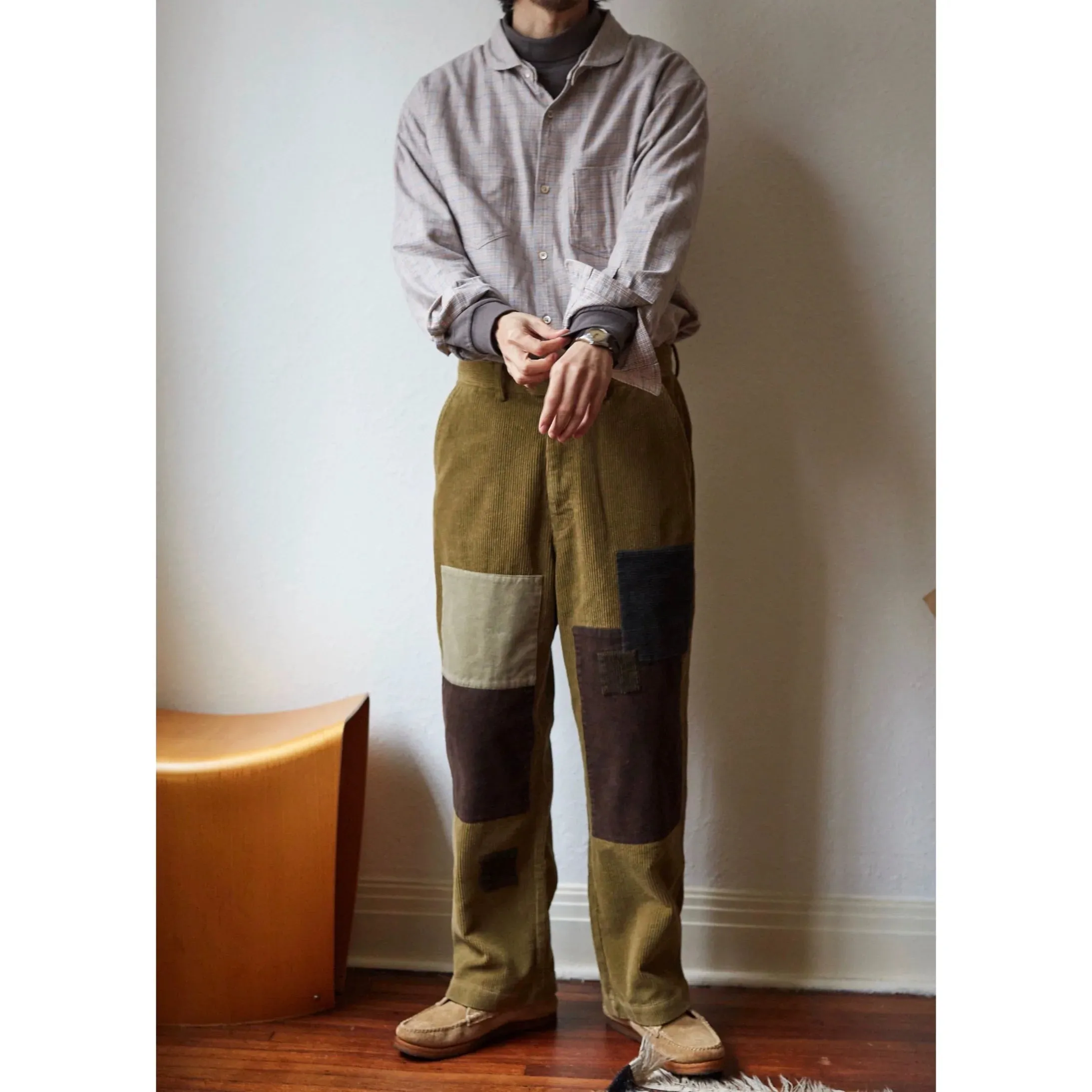 Patchwork Corduroy Trousers