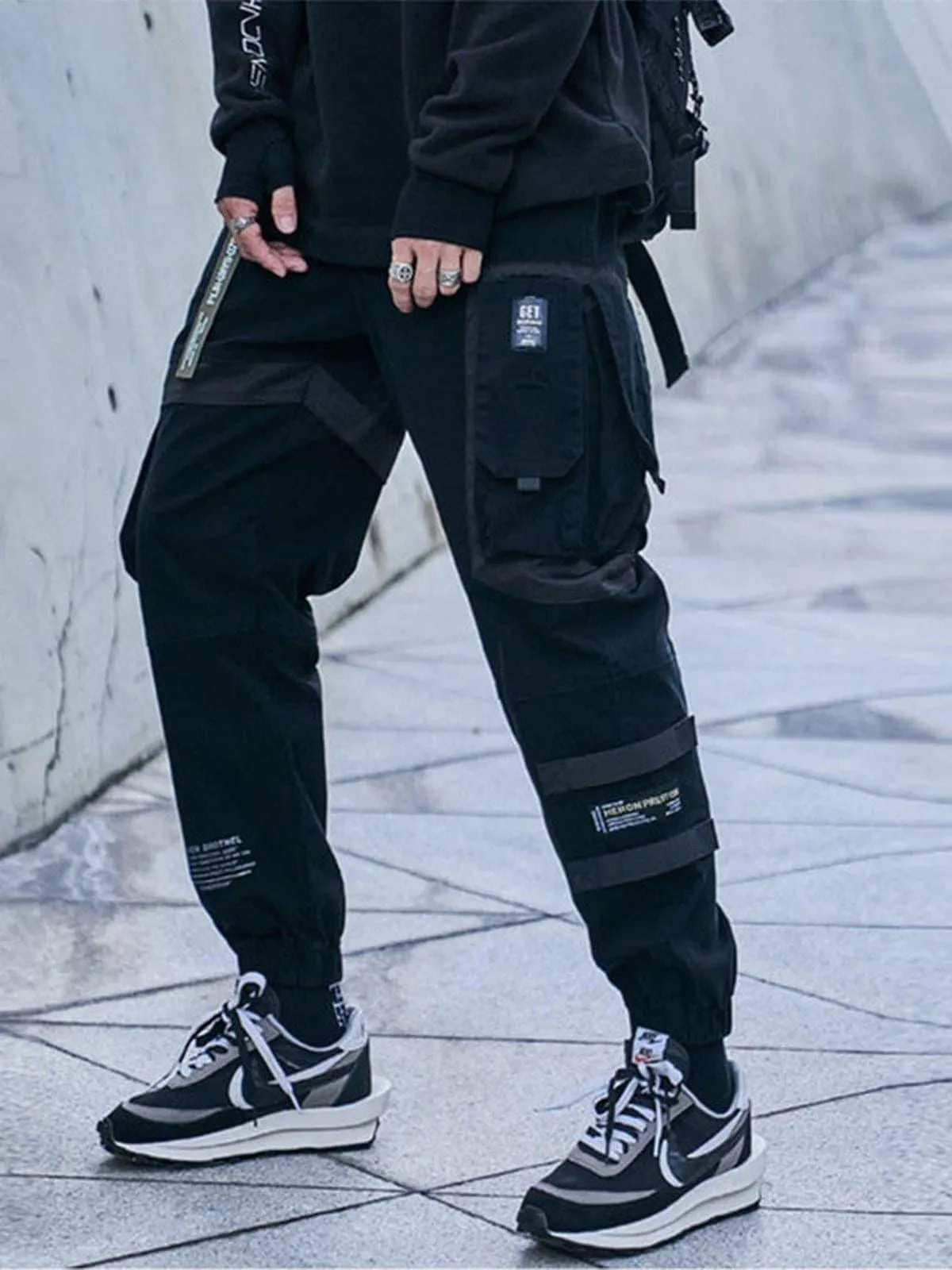 Patchwork Pockets Cargo Pants