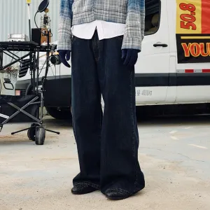 Plaid Patchwork Jeans