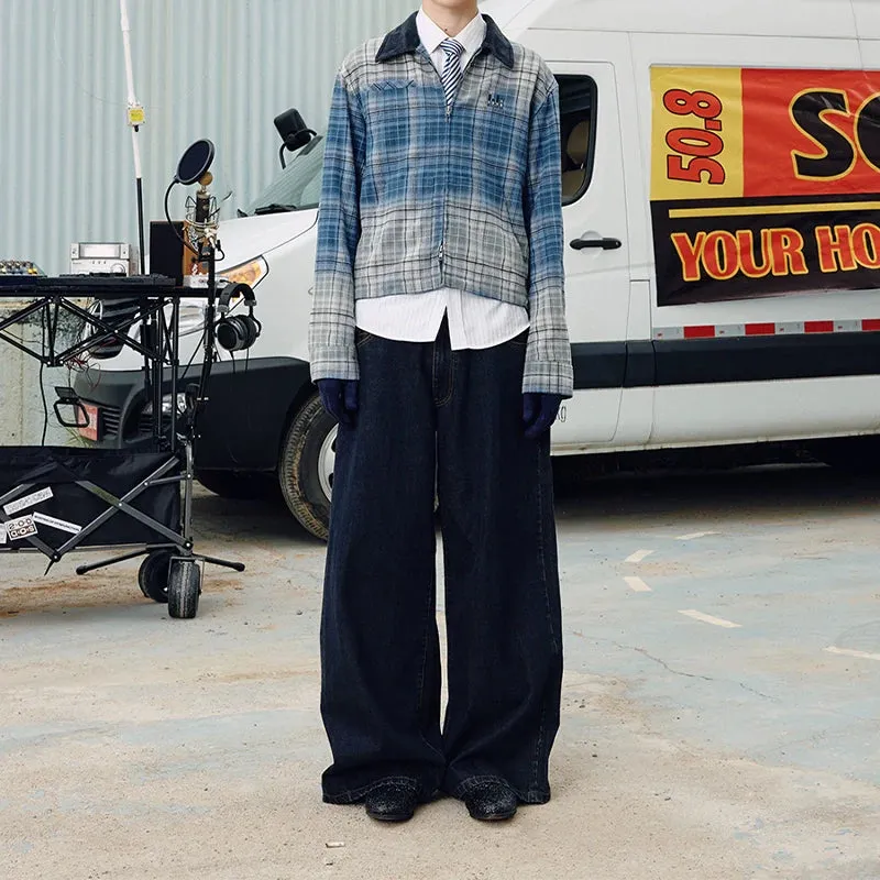 Plaid Patchwork Jeans