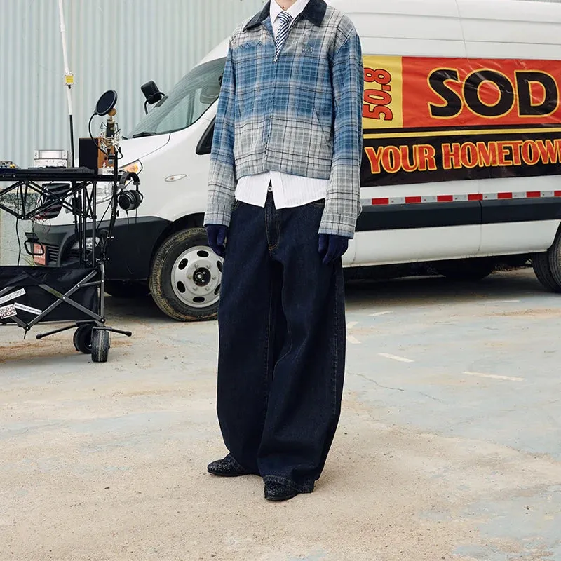 Plaid Patchwork Jeans