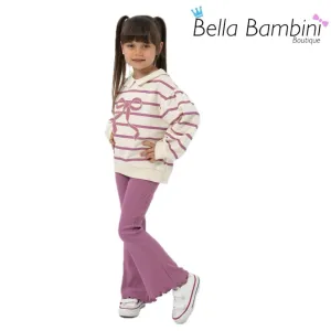 Plum Bow Flared Legging Set 2Y-5Y