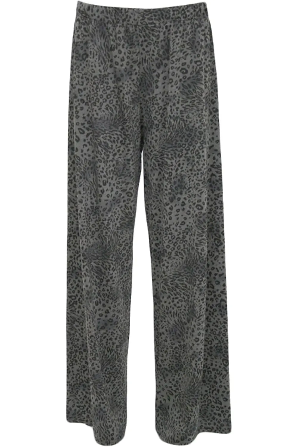 Plus Size Dark Grey Animal Print Palazzo Trouser