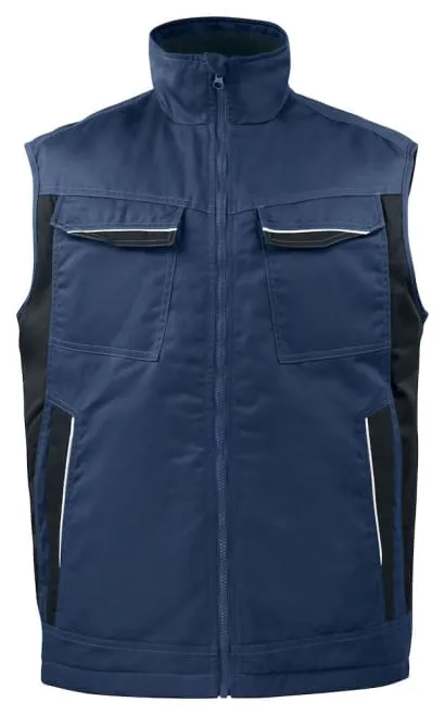 Projob 5704 Padded Bodywarmer Vest Gillet Reflective Detail