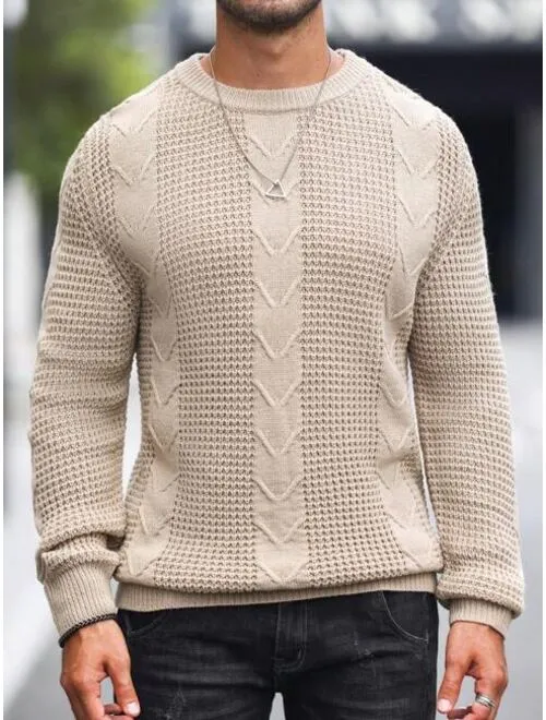 Pull pour Homme en Câbles Solides - Design Classique