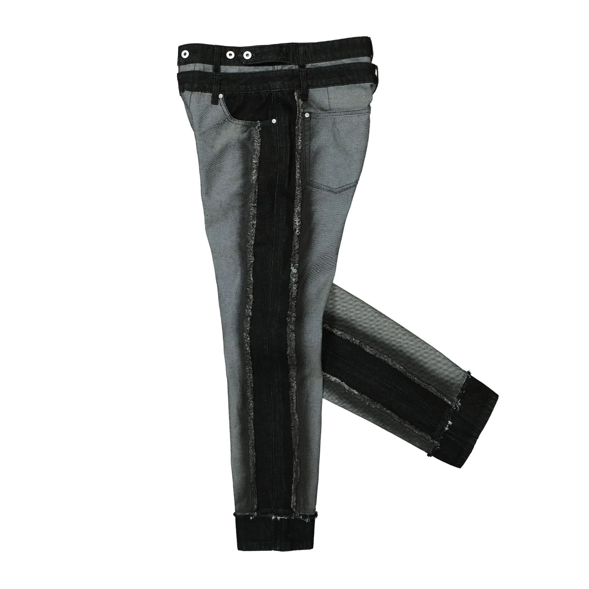 Raw Edge Patchwork Trousers