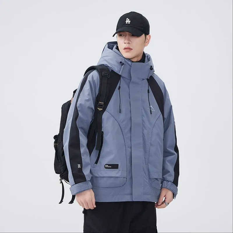 Relaxed-fit Waterproof Trucker Jacket with Thickened Design