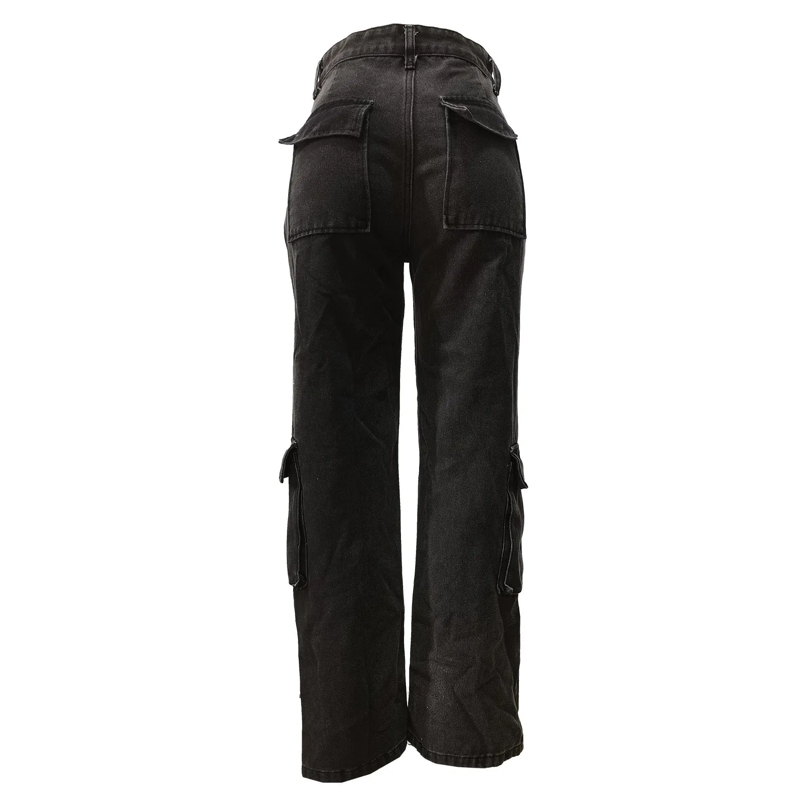 Ripped Bag Slightly Flared Denim
