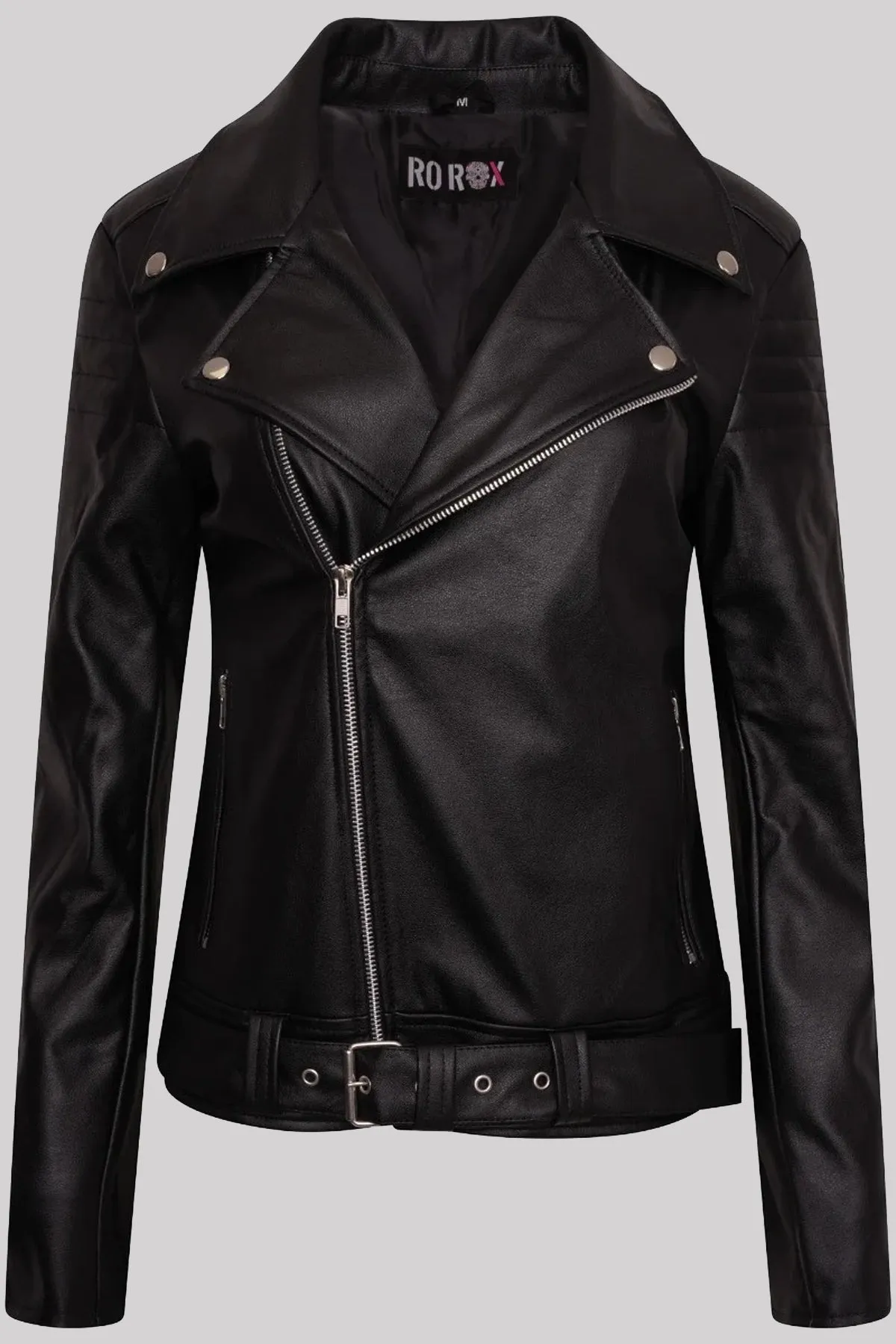 Ro Rox Gothic Biker Jacket Brando Faux Leather
