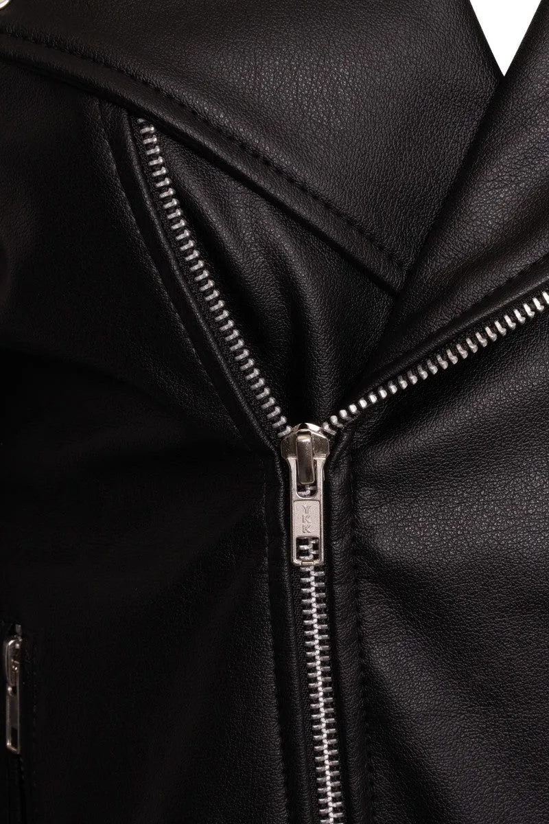 Ro Rox Gothic Biker Jacket Brando Faux Leather