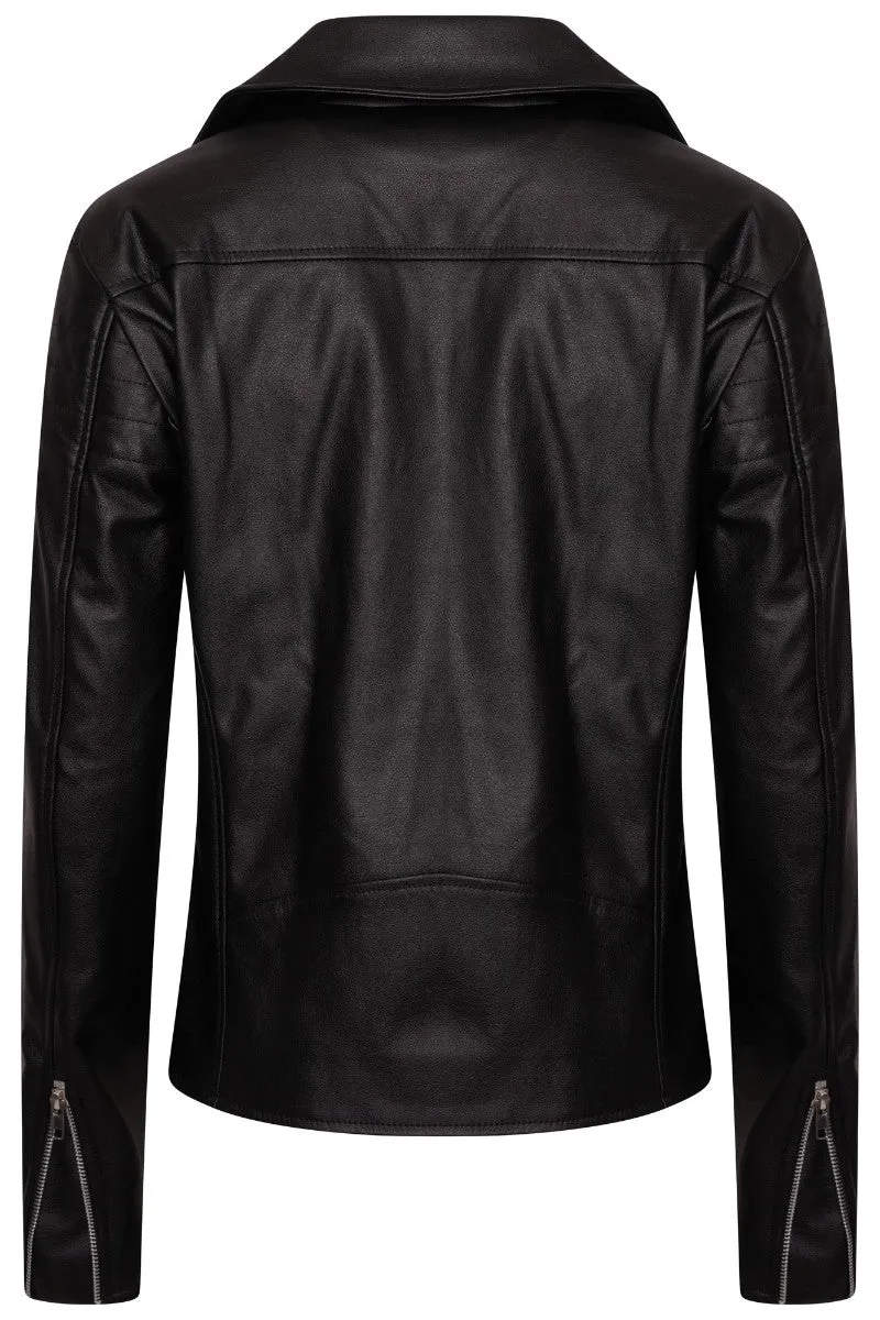 Ro Rox Gothic Biker Jacket Brando Faux Leather