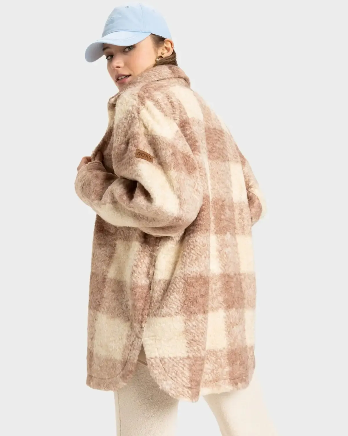 Roxy Over and Above Jacket - Warm Taupe Be Bold Plaid