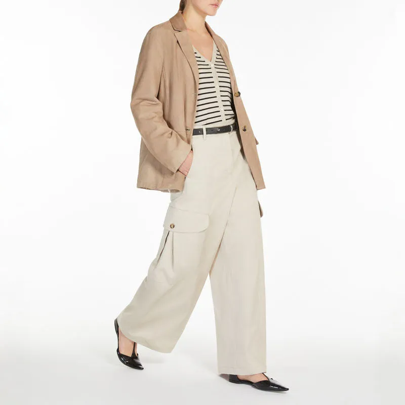 S MAX MARA Rosatea Long Trouser in Sand