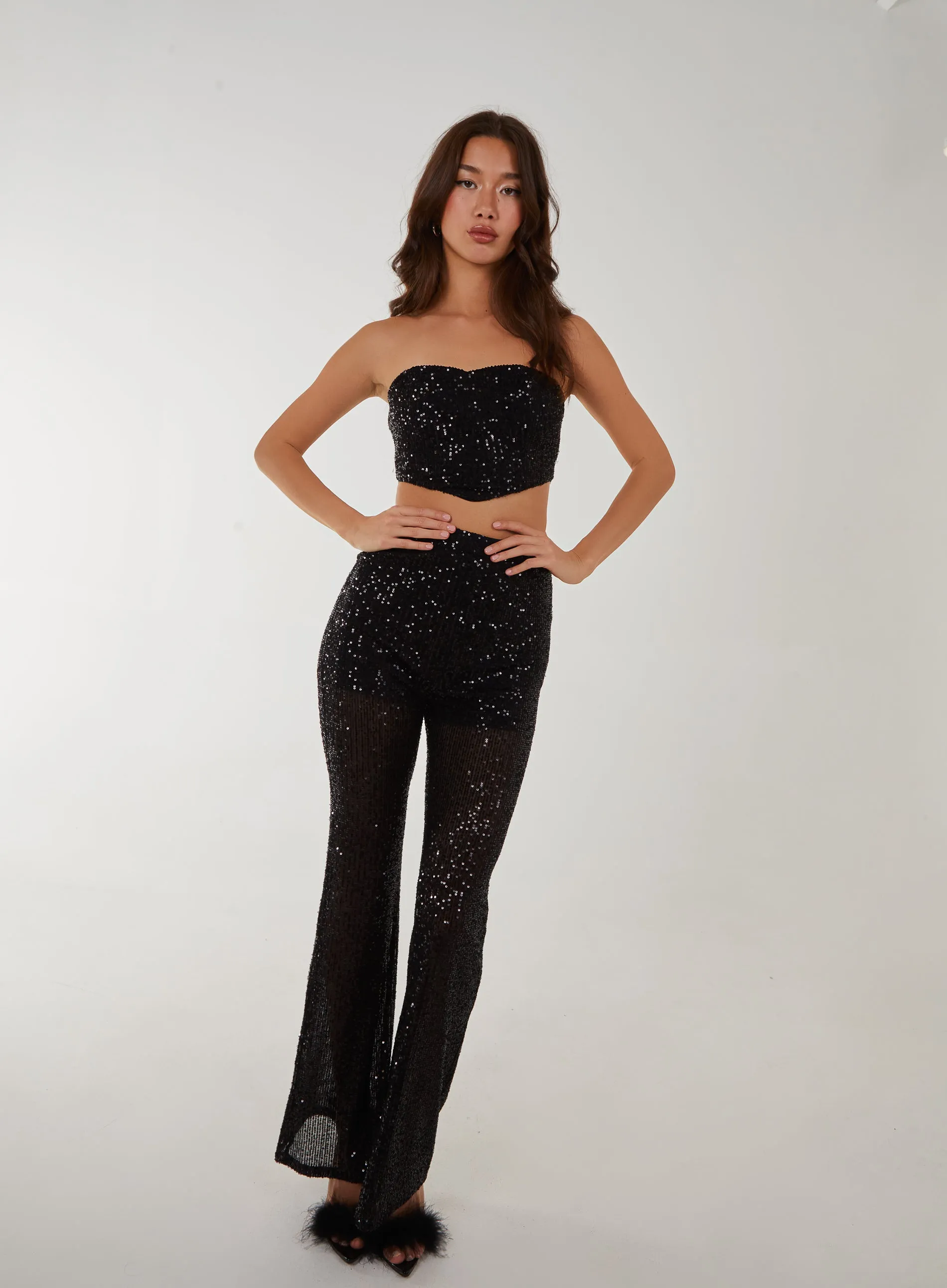 Sequin Corset Top