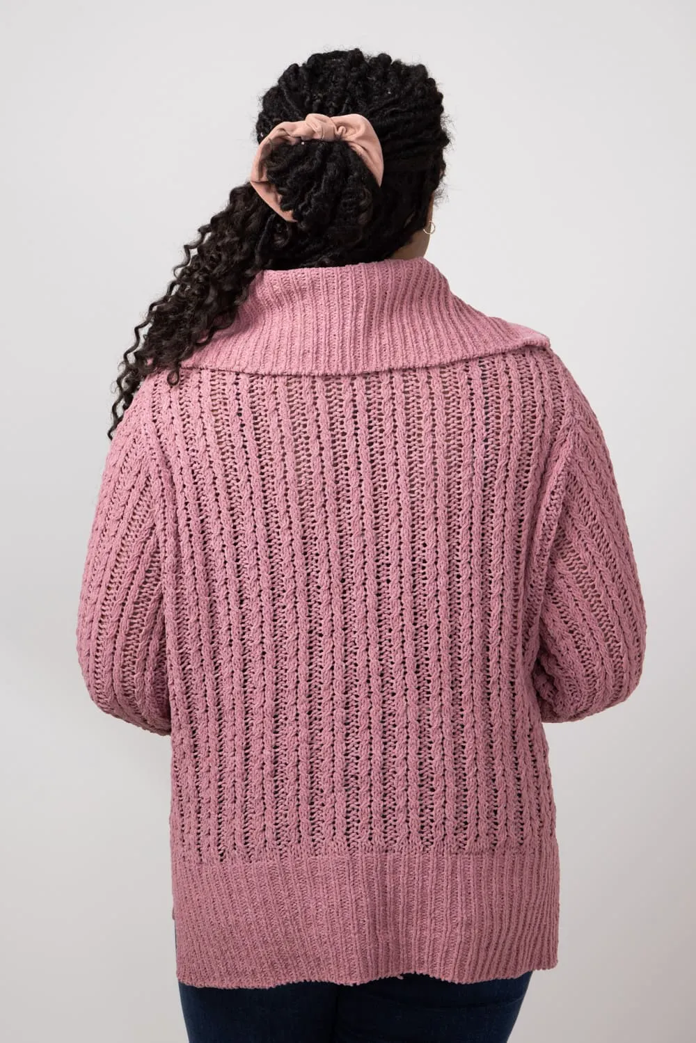 Simply Southern So Soft Quarter Zip Sweater for Women in Plum | PP-0224-SWTR-SOSFT-PLUM