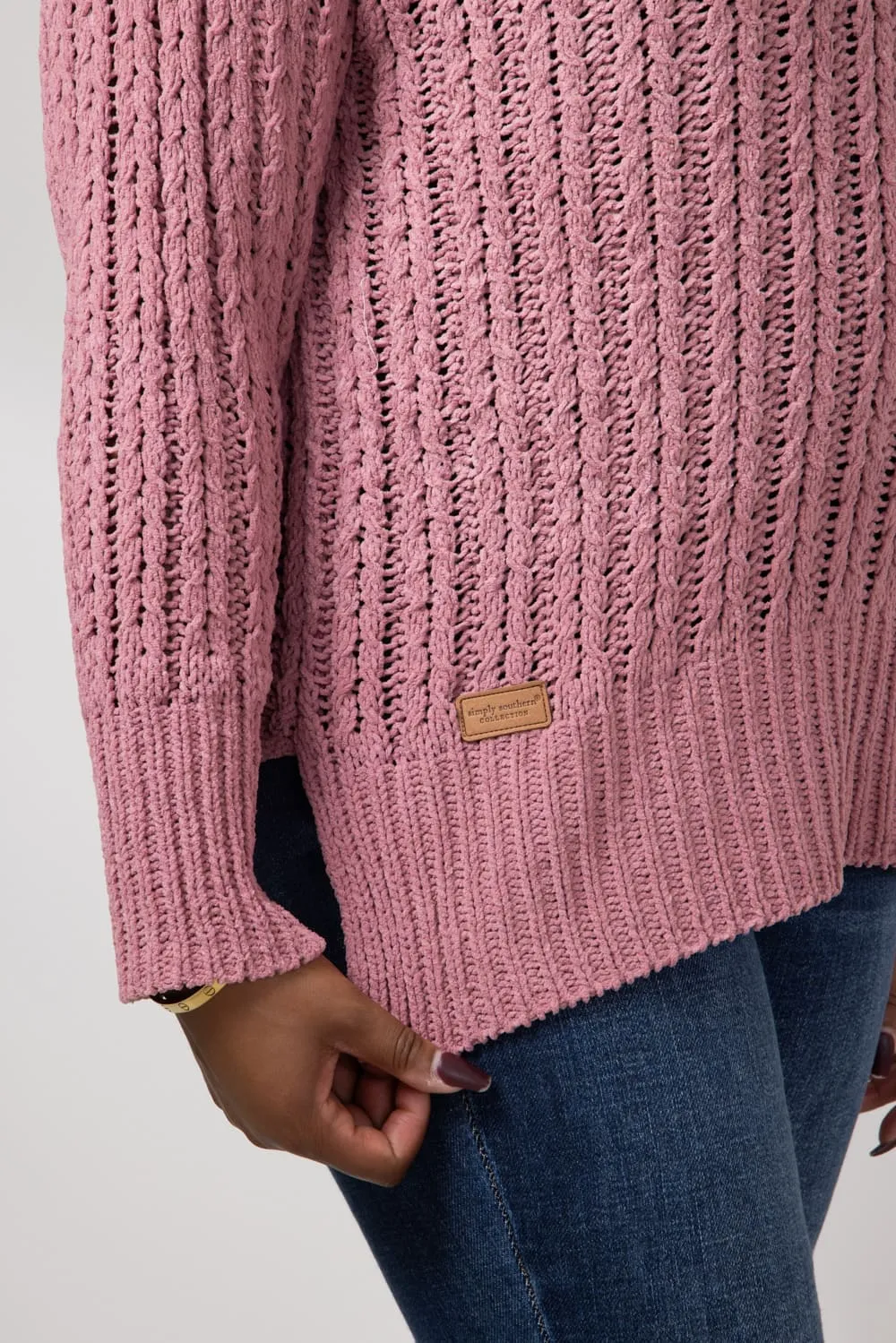Simply Southern So Soft Quarter Zip Sweater for Women in Plum | PP-0224-SWTR-SOSFT-PLUM