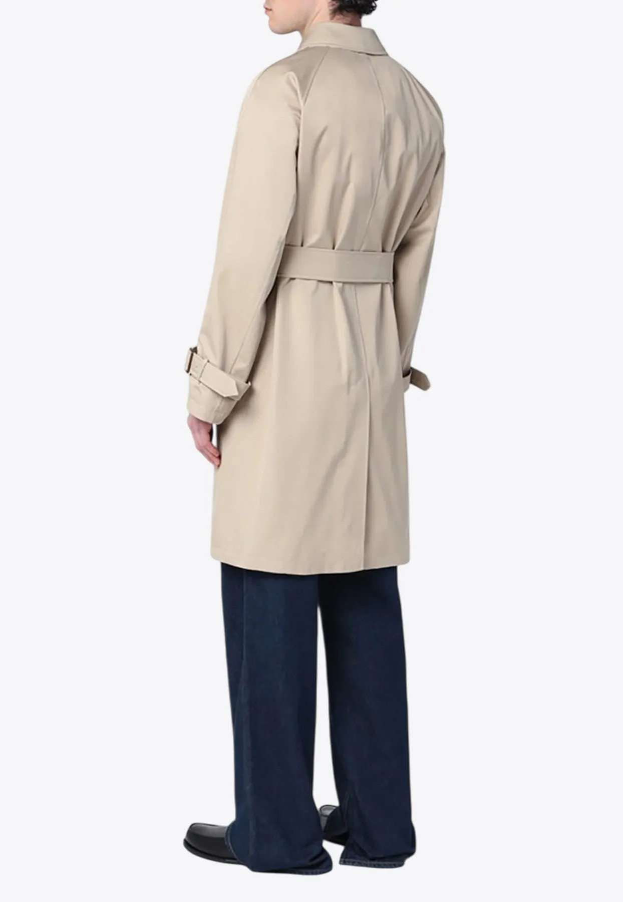 Single-Breasted Belted Trench Coat