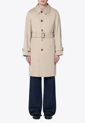 Single-Breasted Belted Trench Coat