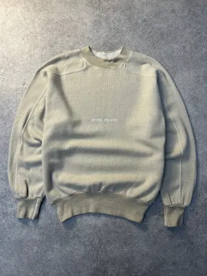 S/S 1988 Stone Island Beige Embroidered Knit Sweater