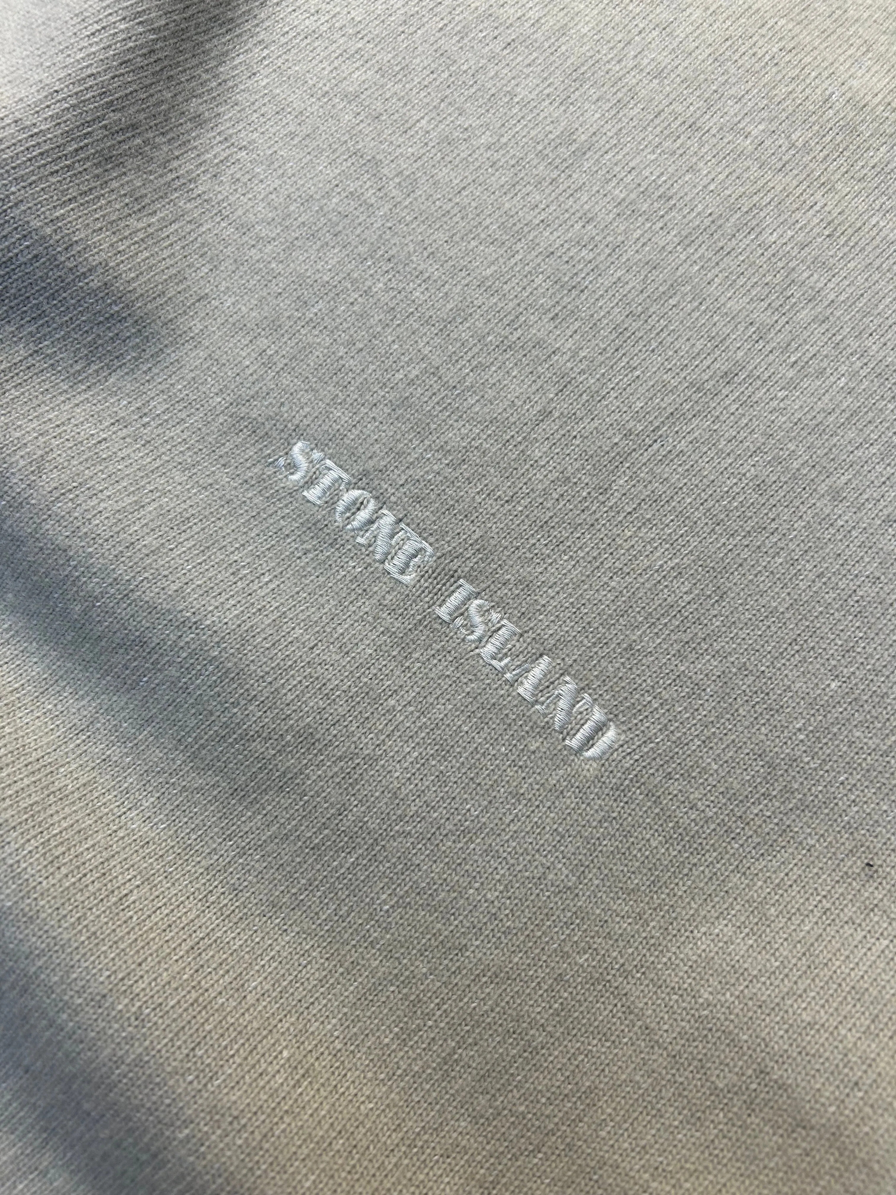 S/S 1988 Stone Island Beige Embroidered Knit Sweater