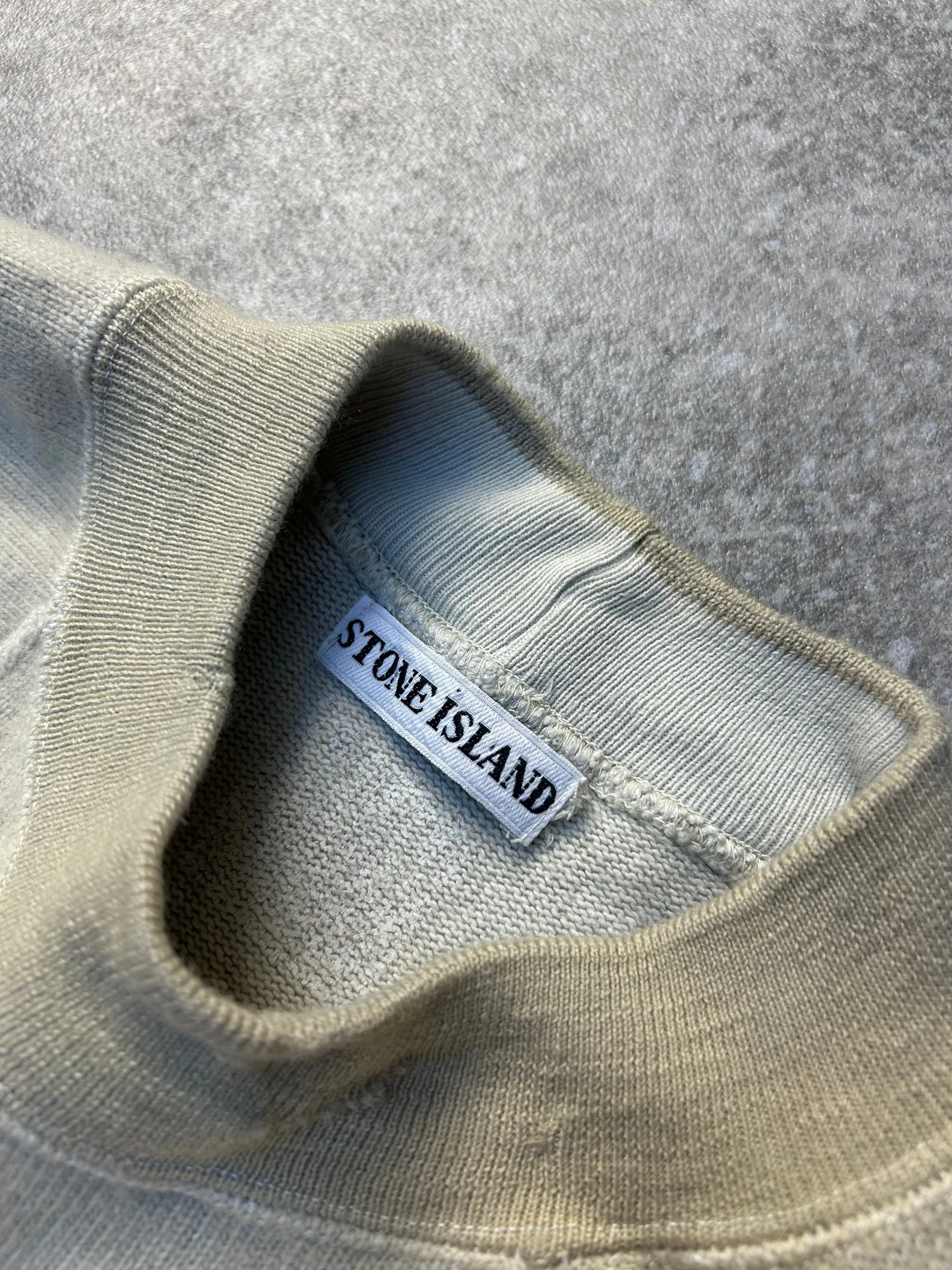 S/S 1988 Stone Island Beige Embroidered Knit Sweater