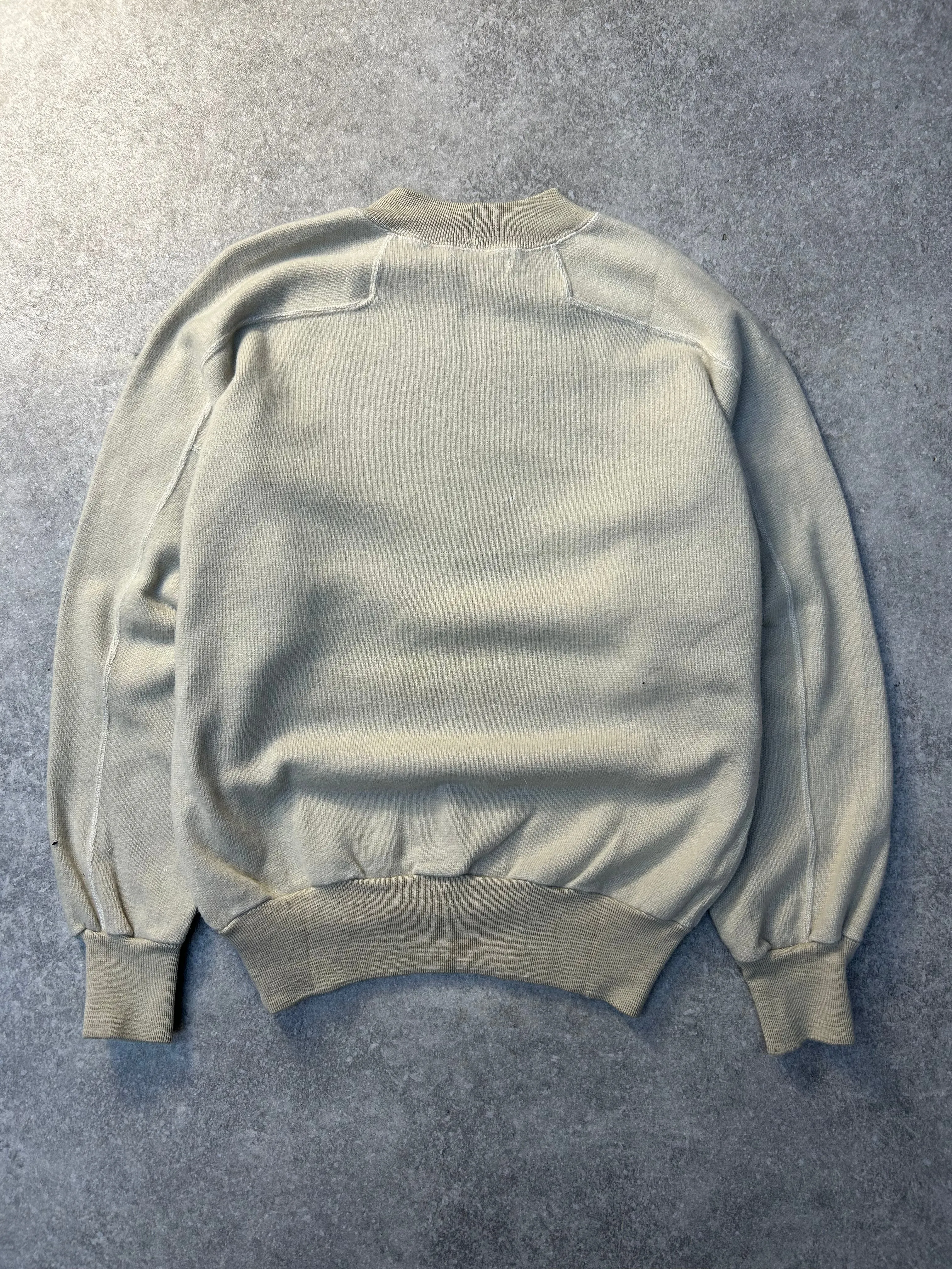 S/S 1988 Stone Island Beige Embroidered Knit Sweater