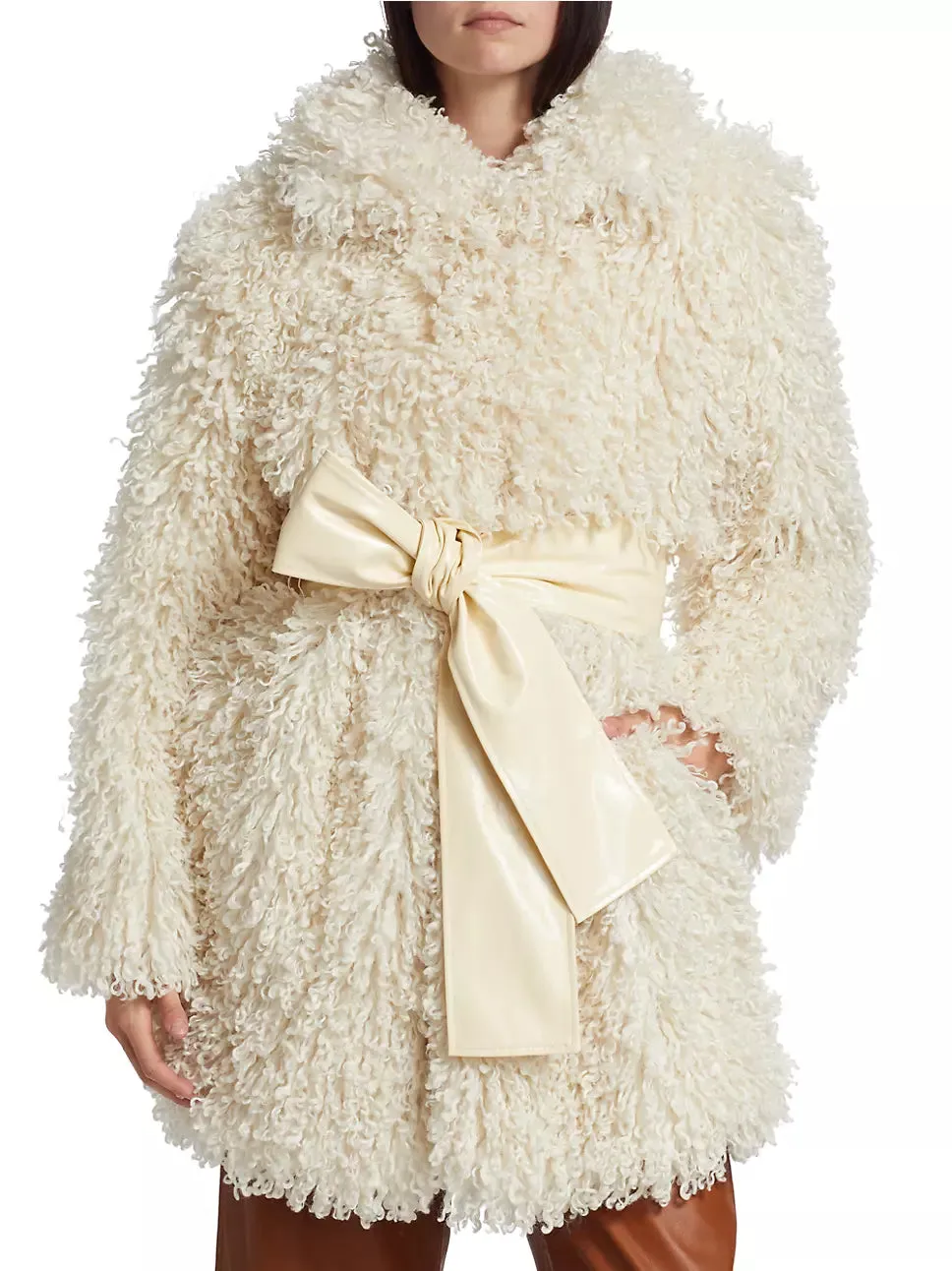 Staud Lydie Belted Sherpa Coat