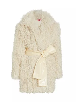 Staud Lydie Belted Sherpa Coat