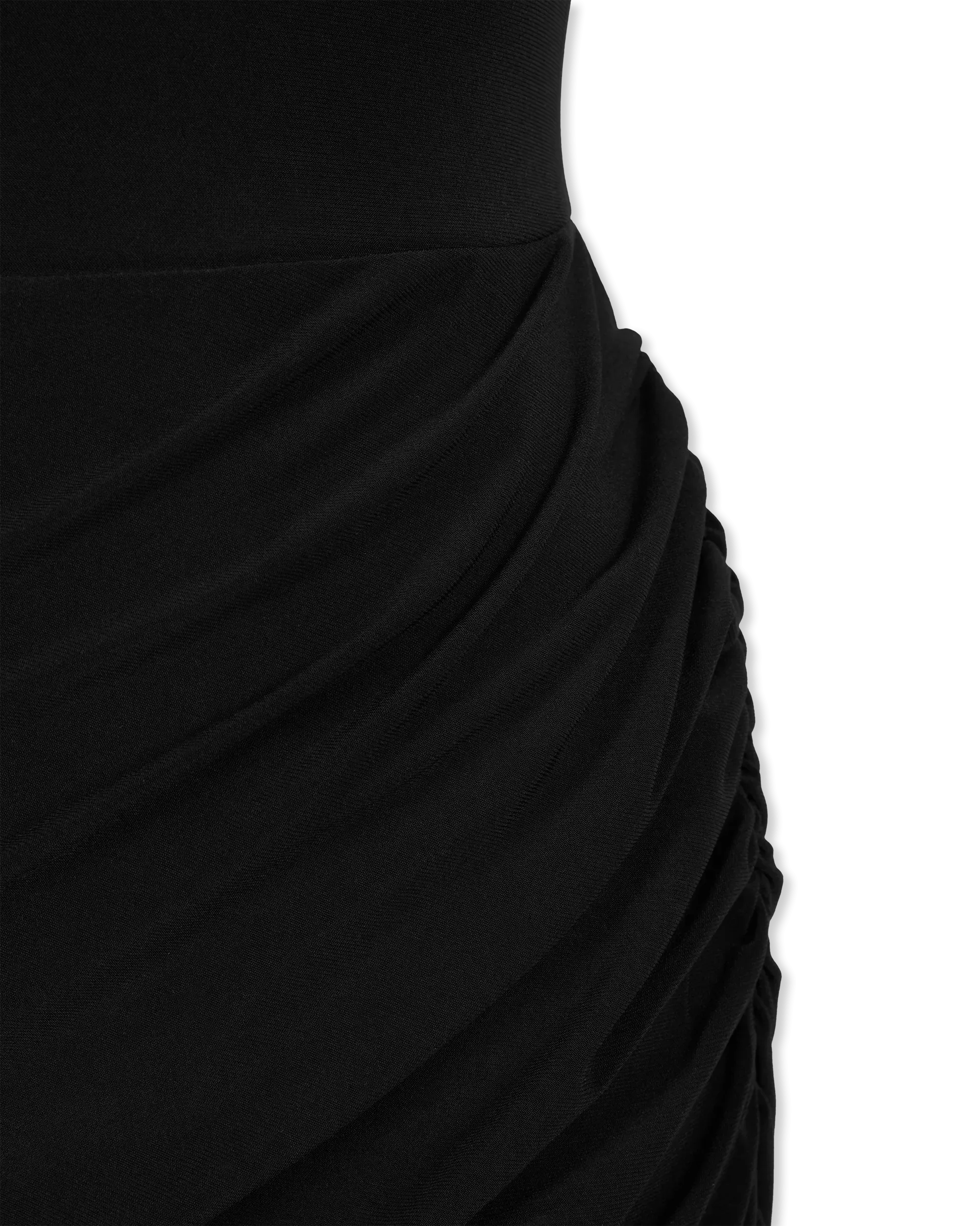 Strapless Side Drape Mini Dress