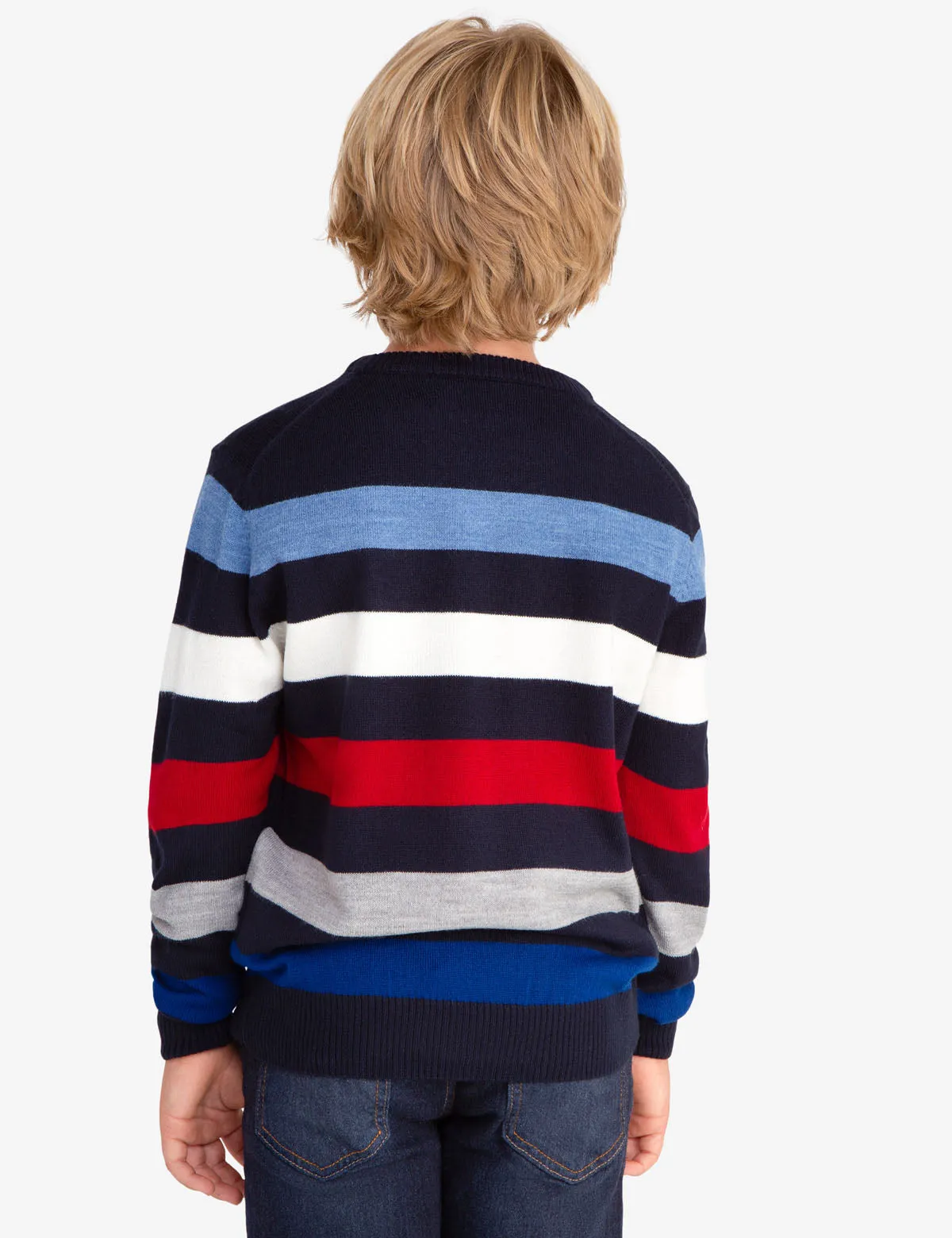 STRIPED CREW NECK SWEATER