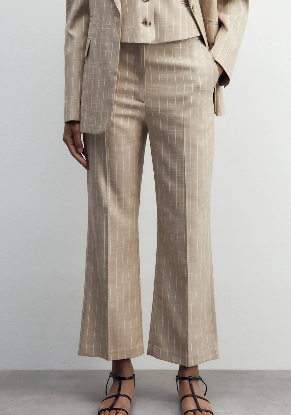 Stripes Suit Trousers - Camel