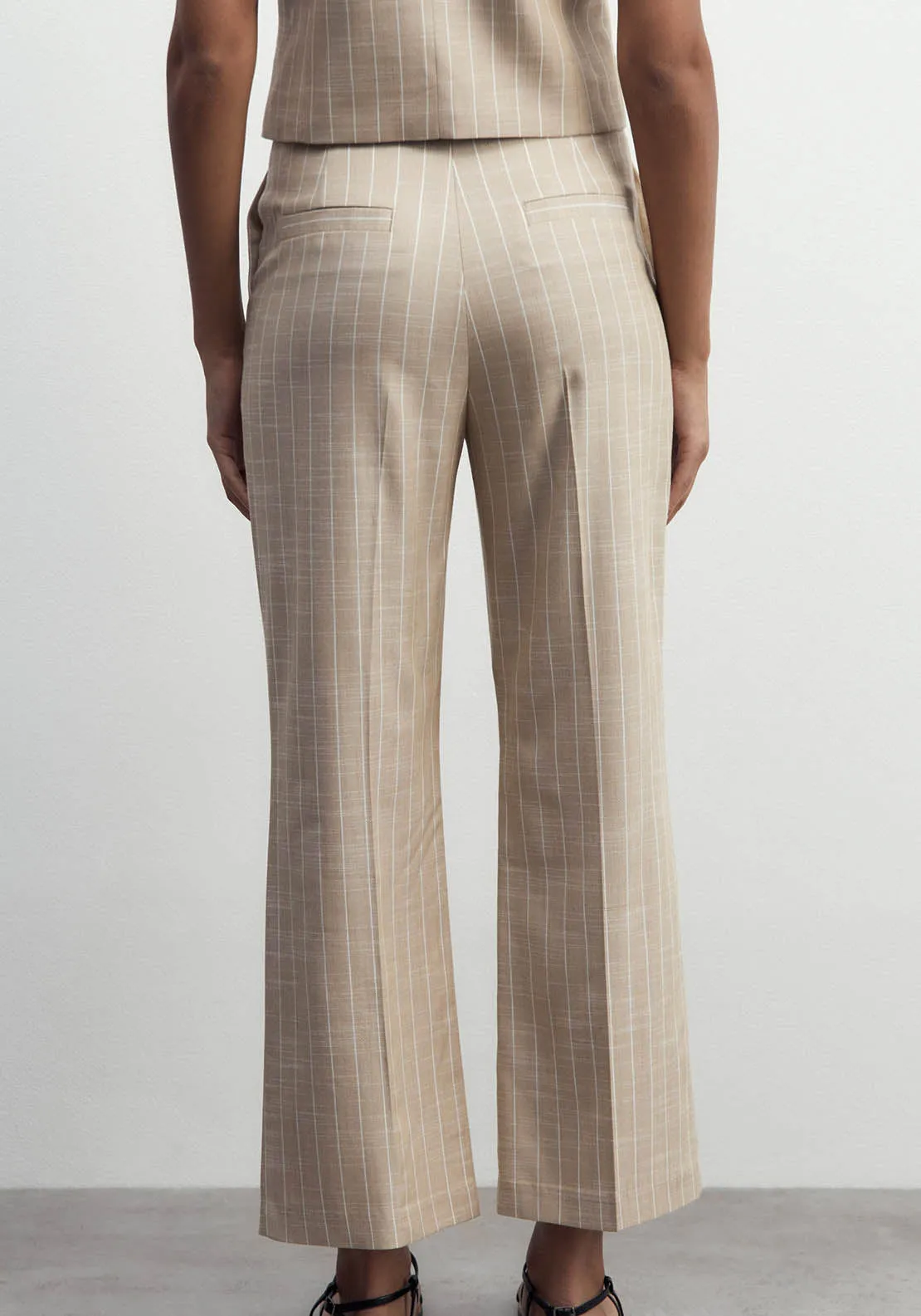Stripes Suit Trousers - Camel