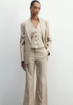 Stripes Suit Trousers - Camel