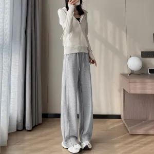 Stylish Patchwork Straight Leg Sweatpants for Women's Relaxed Fit