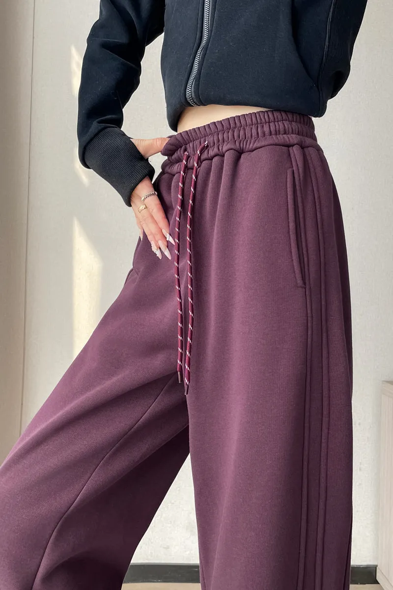Stylish Patchwork Straight Leg Sweatpants for Women's Relaxed Fit
