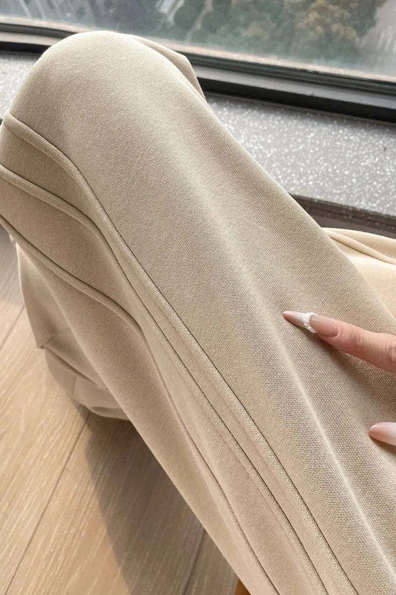 Stylish Patchwork Straight Leg Sweatpants for Women's Relaxed Fit