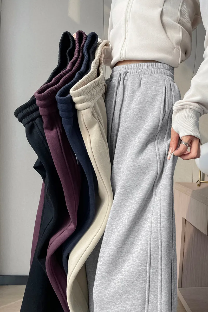Stylish Patchwork Straight Leg Sweatpants for Women's Relaxed Fit