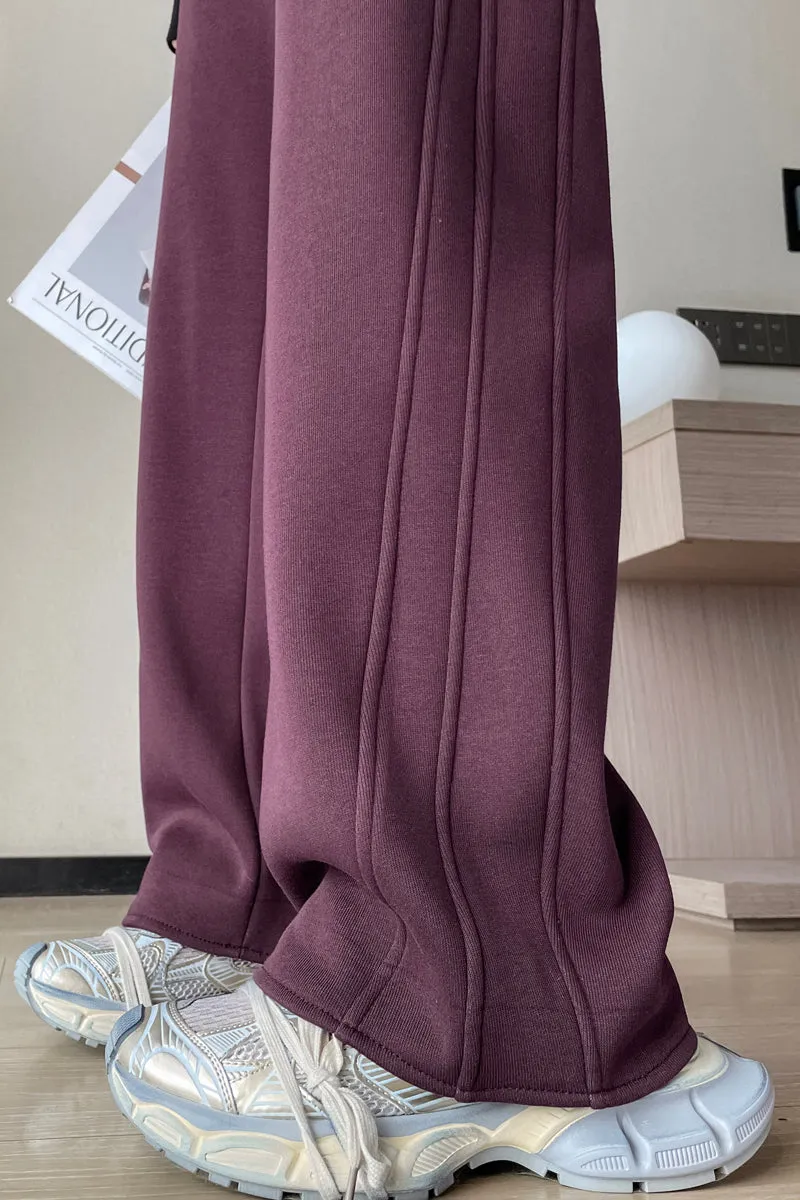 Stylish Patchwork Straight Leg Sweatpants for Women's Relaxed Fit